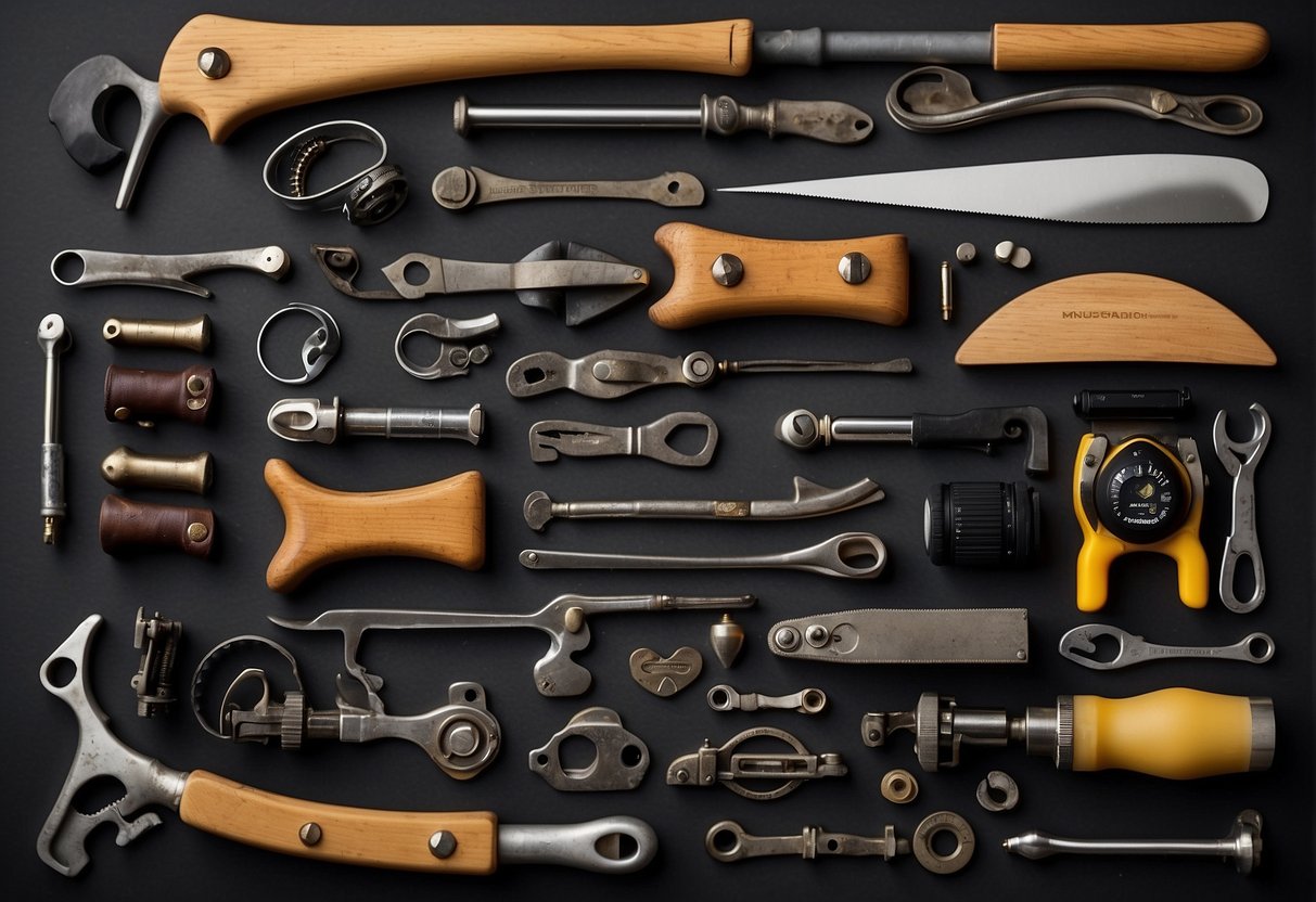 A collection of tools and accessories for a mustache