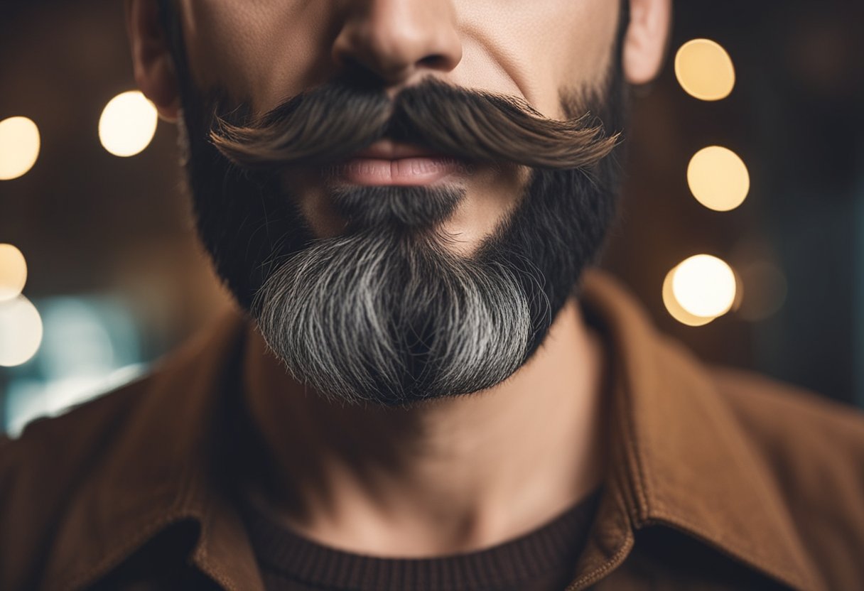 A well-groomed mustache with styled tips, showcasing the perfect upper lip beard trend