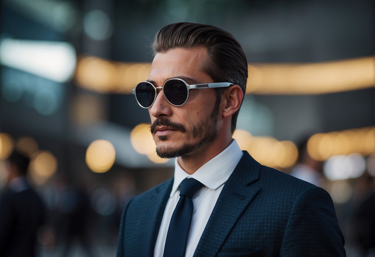 A professional stylist demonstrating how to style sideburns in various trends and techniques